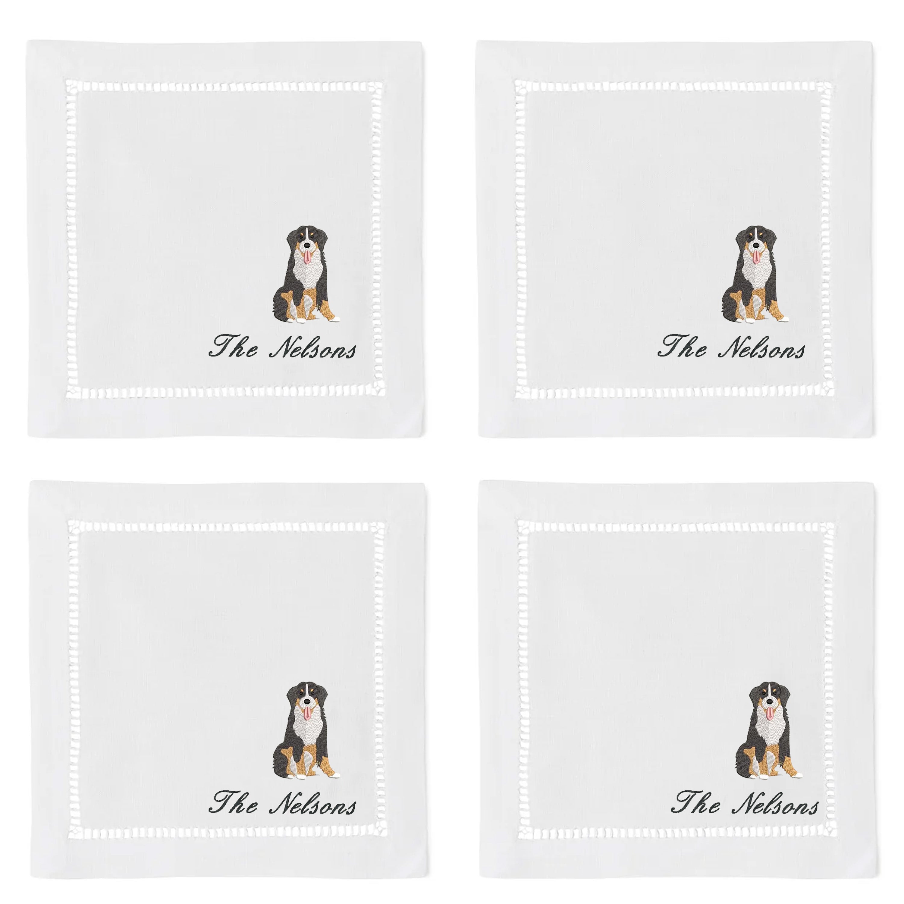 Custom dog cocktail napkins