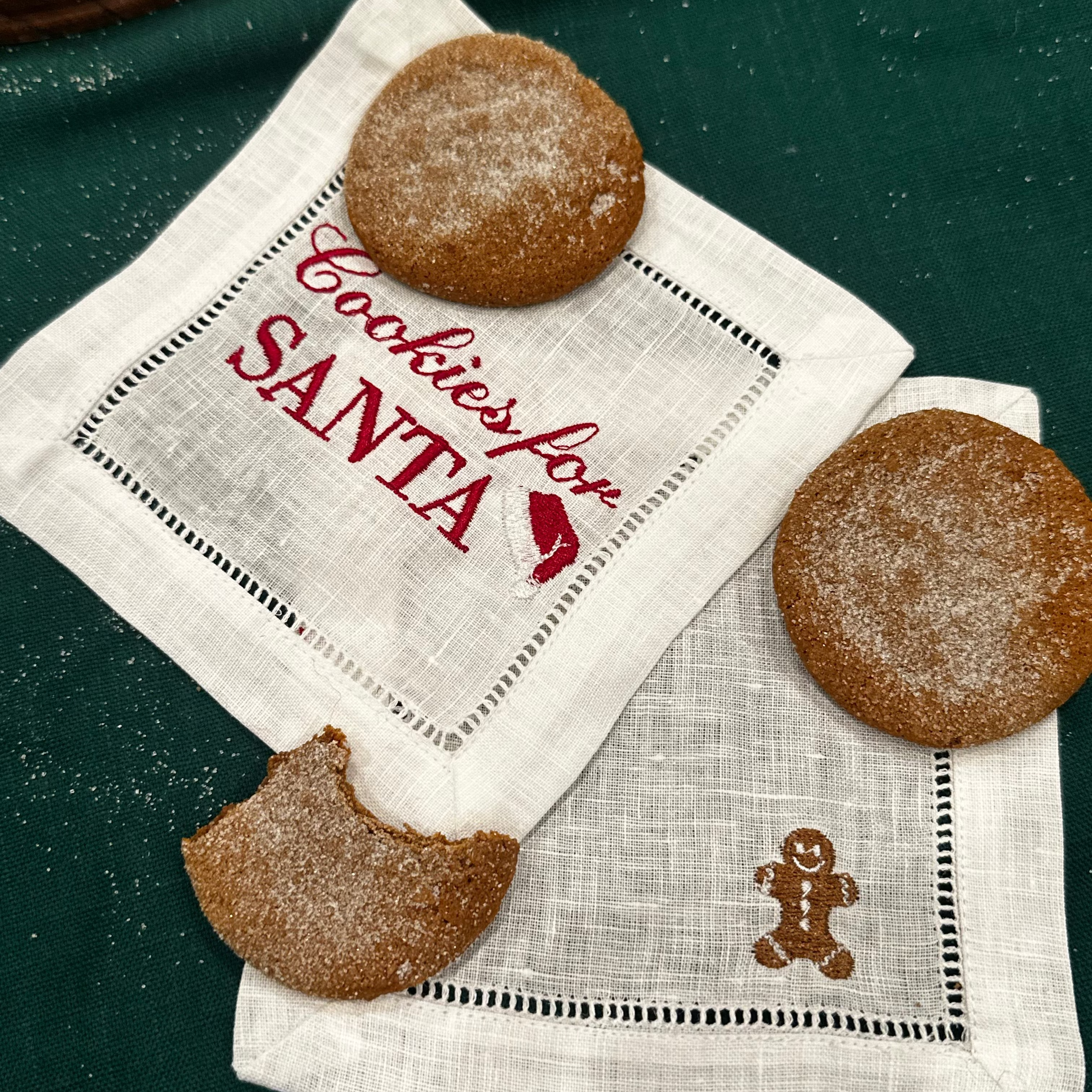 Cookies For Santa Napkins-  Set of 2
