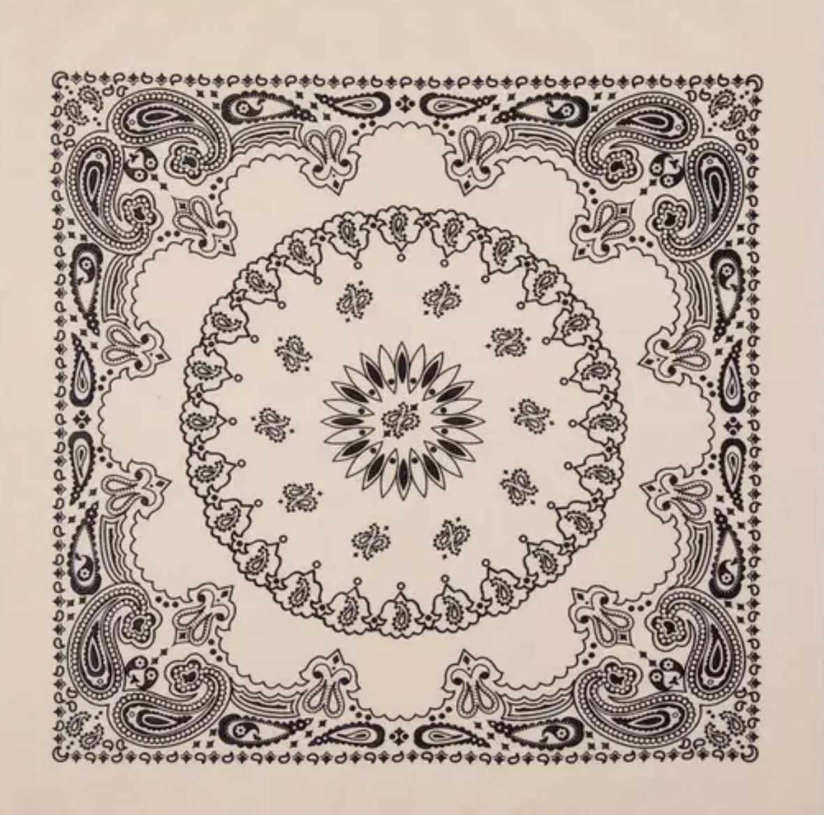 black and white custom dog bandana