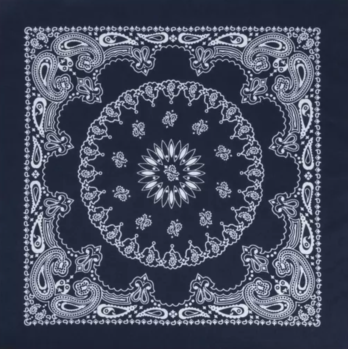 blue and white custom dog bandana