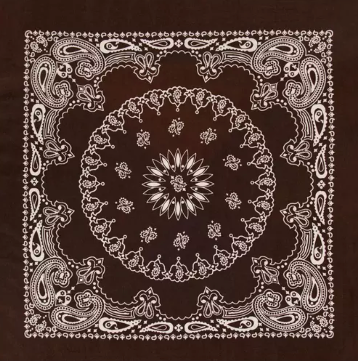 brown and white custom dog bandana