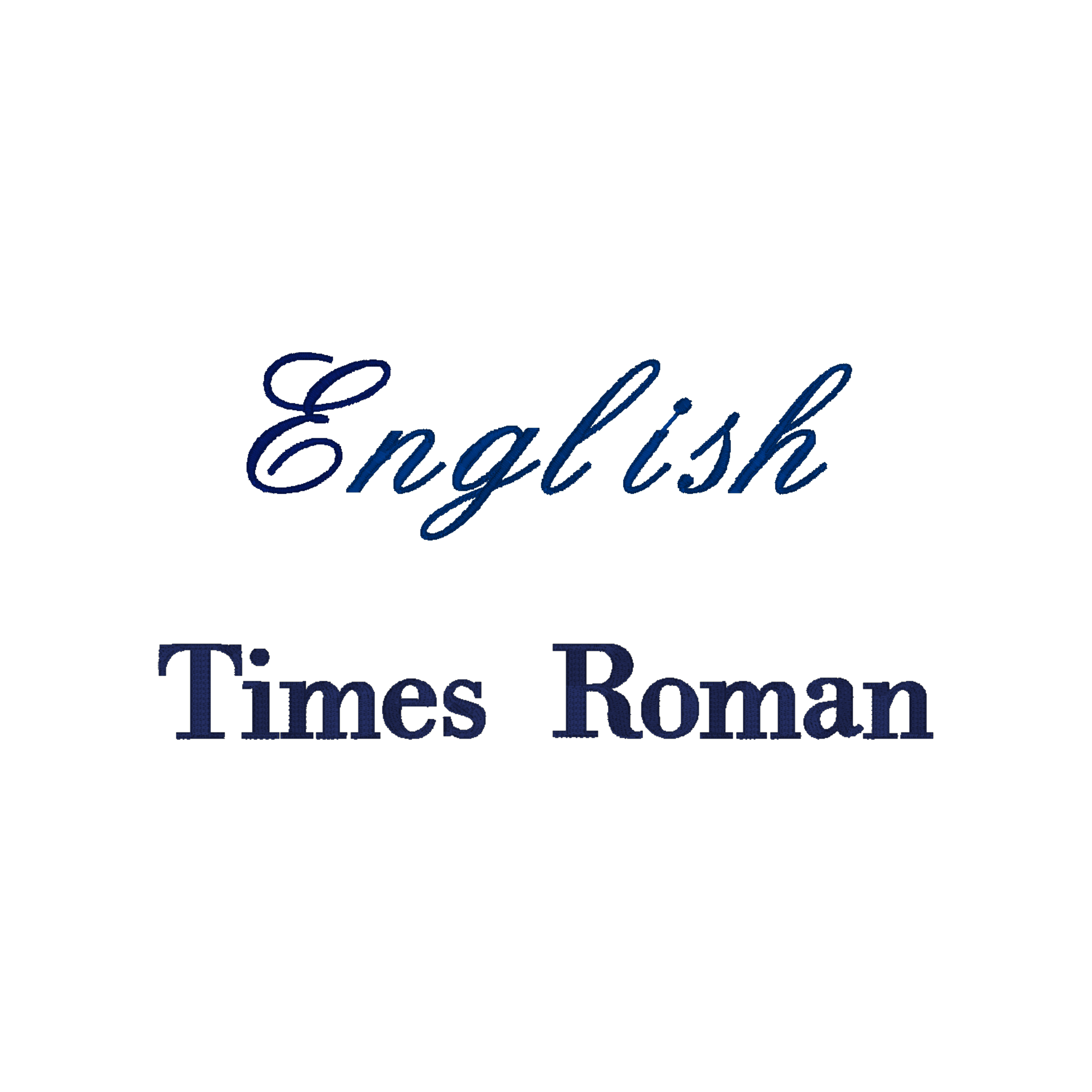 english or times roman font for custom embroidered dog bandana