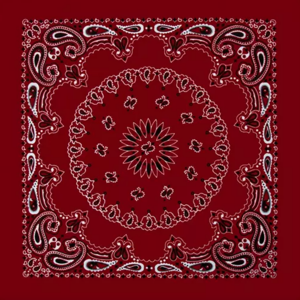 red black and white custom dog bandana