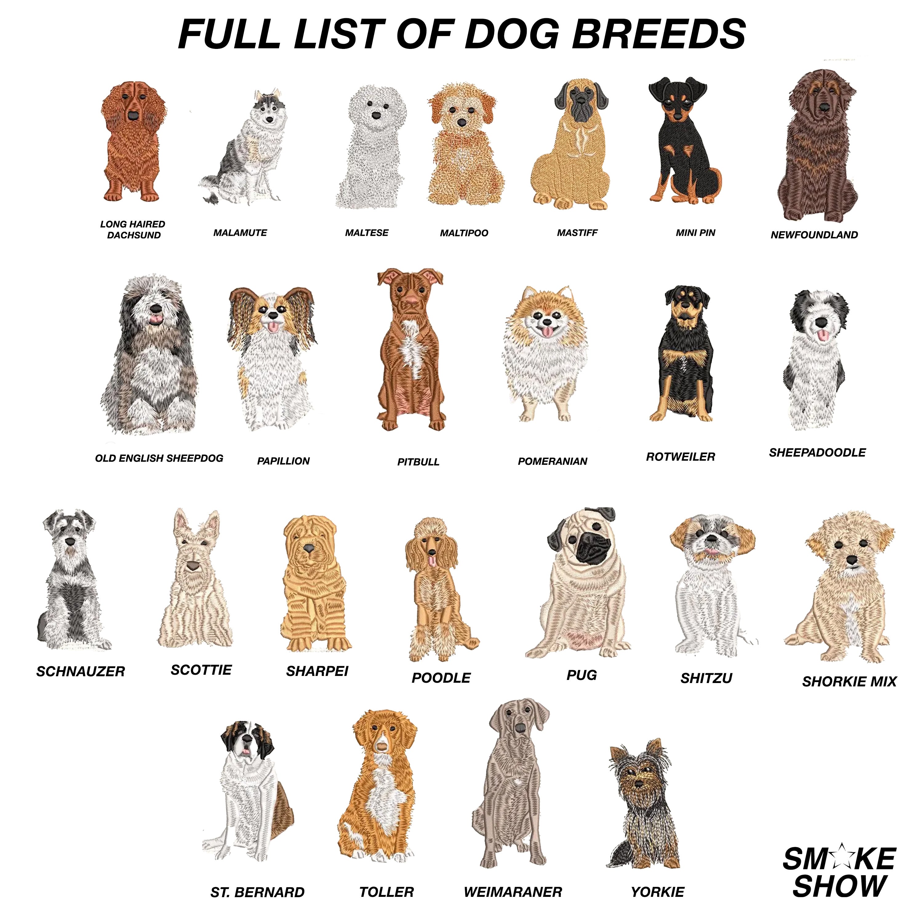 yorkie pug poodle sheepadoole sheep dog 